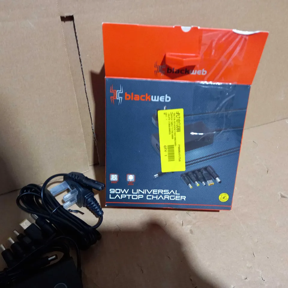 BOXED BLACKWEB 90W UNIVERSAL LAPTOP CHARGER