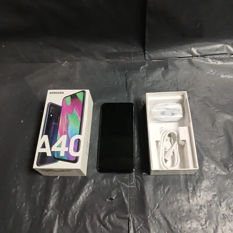 SAMSUNG GALAXY A40 64GB SMARTPHONE – BLACK PRISM, BOXED