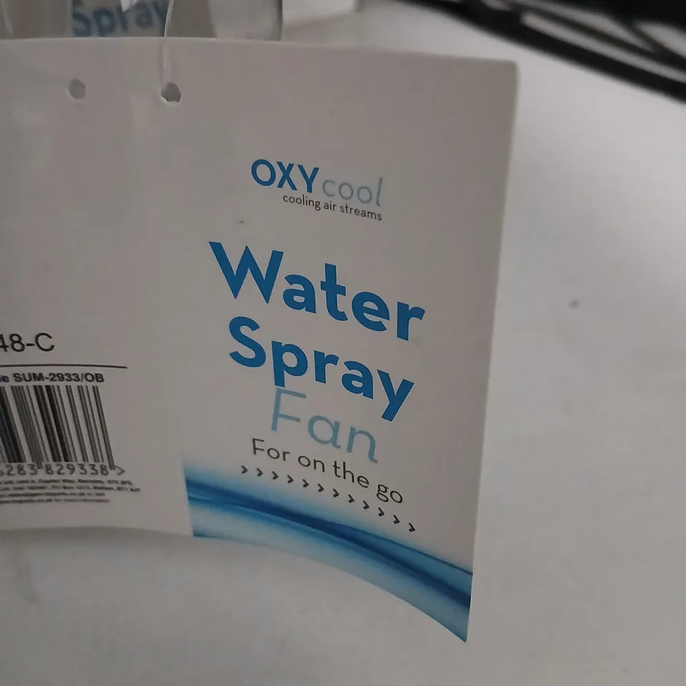 PALLET OF APPROXIMATELY 264 SETS OF THREE OXYCOOL WATER SPRAY FAN – ON-THE-GO HANDHELD COOLING DEVICE (3 COLOURS SHOWN)