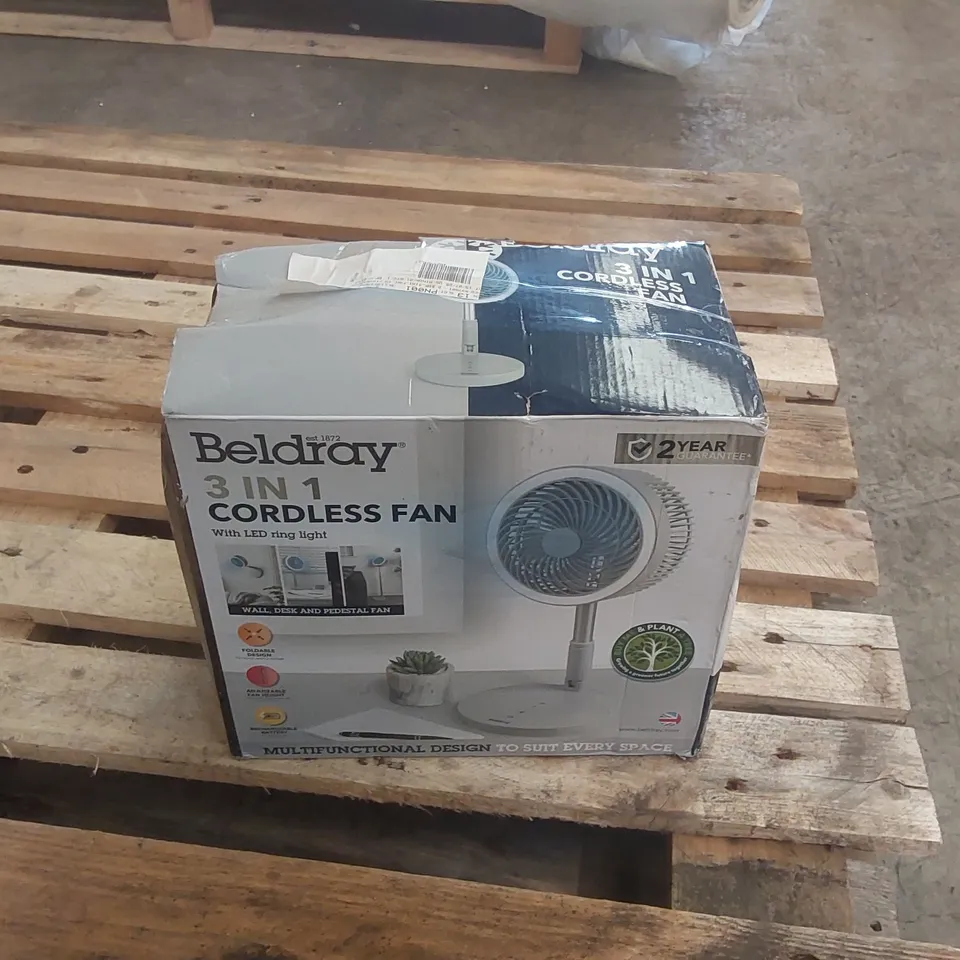 BOXED BELDRAY 3-IN-1 CORDLESS FAN