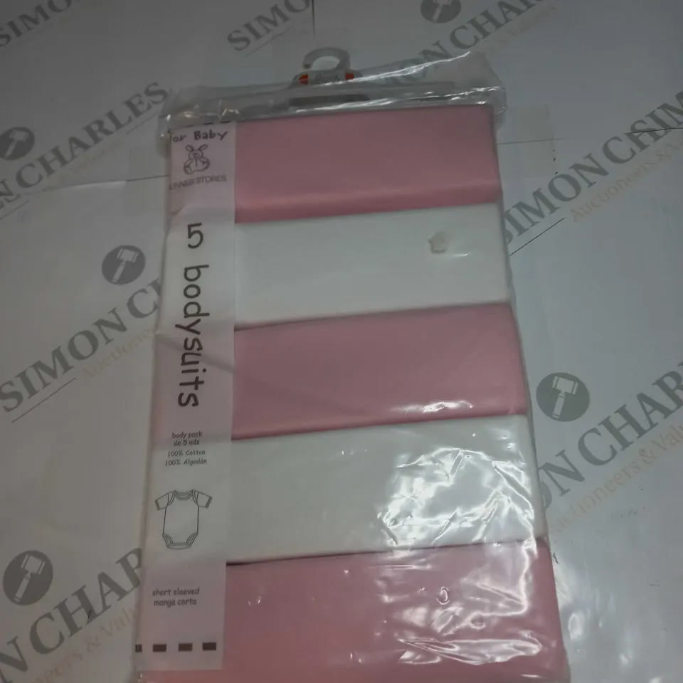 DUNNES PACK OF 5 BABY SUITS SIZE 0-3 MONTHS