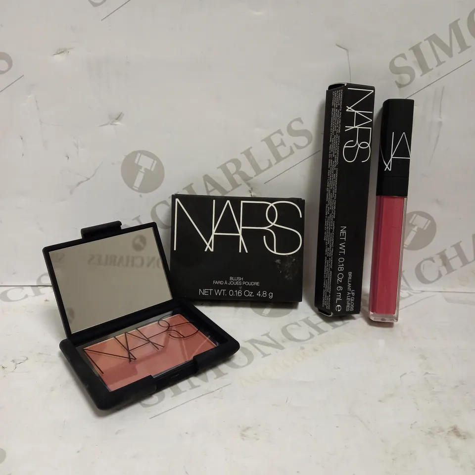 LOT OF 2 NARS PRODUCTS TO INCLUDE BLUSH - TAOS 4022 & LIP GLOSS BELIZE 1680