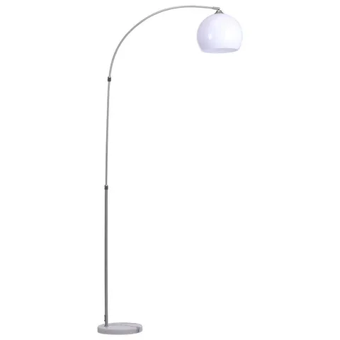 BOXED AMESBURY 145cm MODERN ARCHED FLOOR LAMP WITH MARBLE BASE (1 BOX)