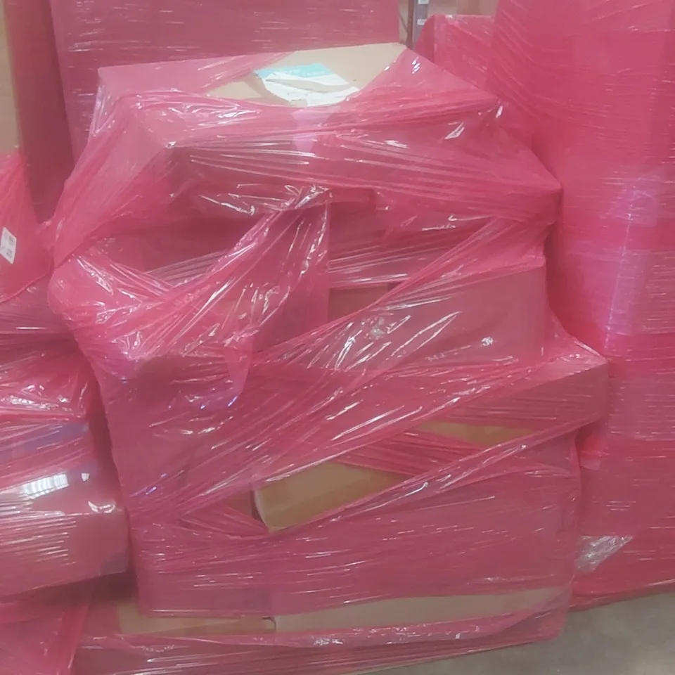 PALLET OF ASSORTED HOUSEHOLD GOODS AND PRODUCTS TO INCLUDE; OVERBED TABLE, BOXED FURNITURE ETC 