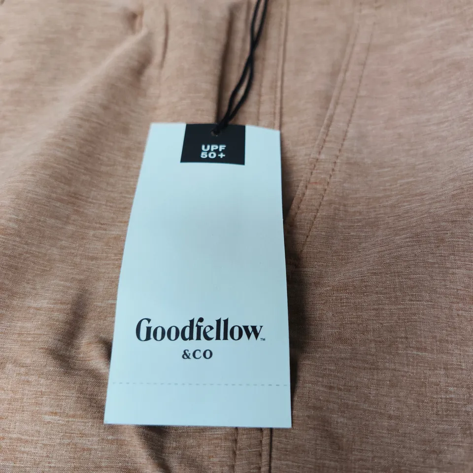2 X GOODFELLOW AND CO HYBRID SWIM SHORTS ALMOND W34 WITH TAGS