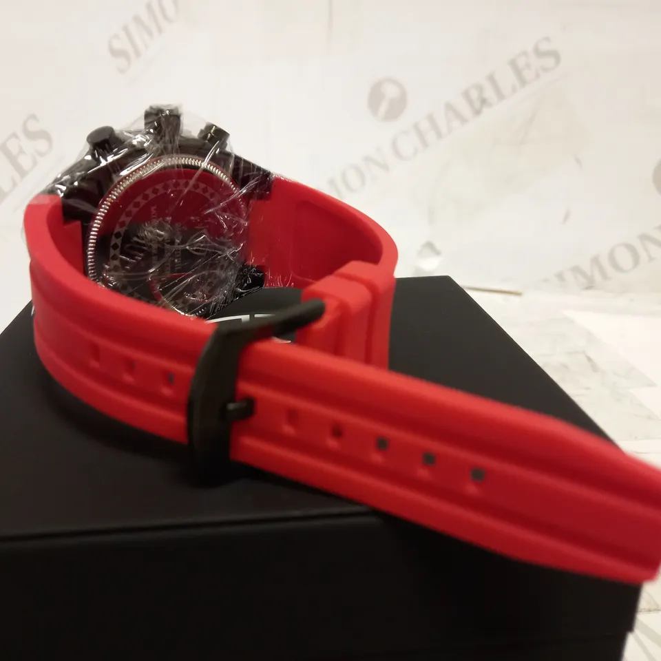 RUCKSTUHL CHRONOGRAPH STYLE RUBBER STRAP WATCH RRP £560