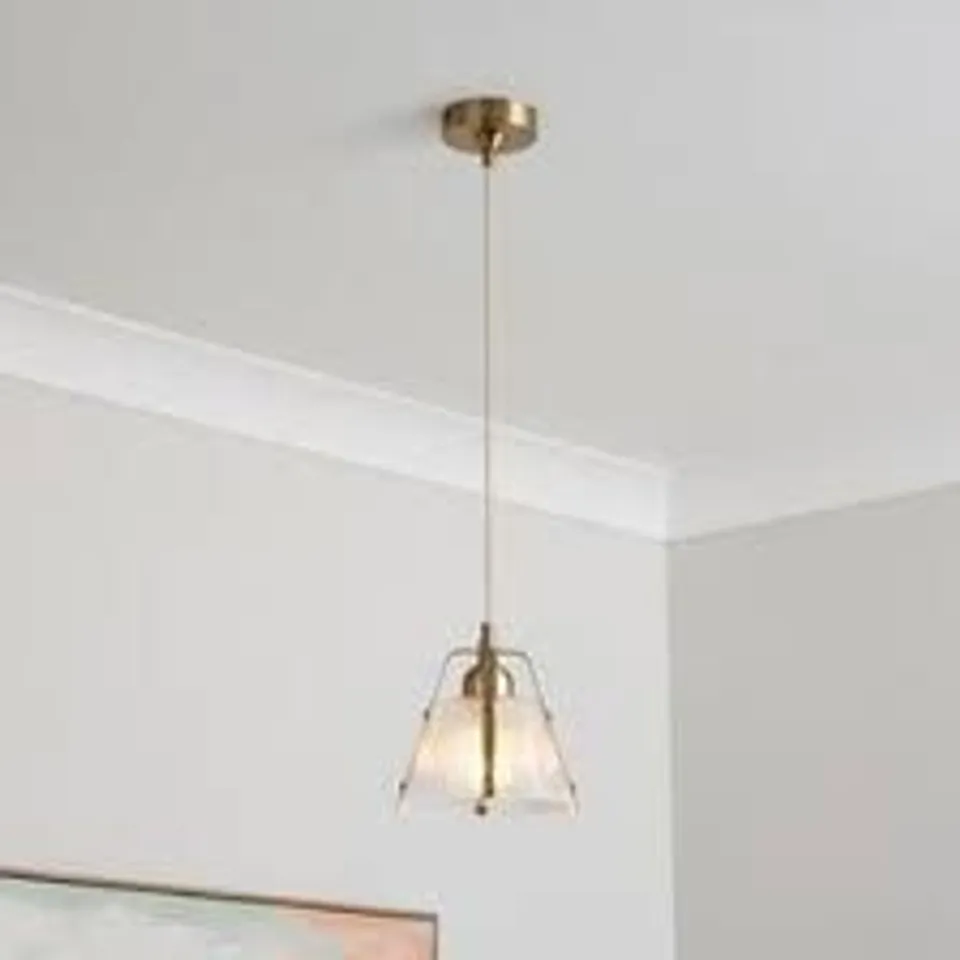 BOXED LUCA RIBBED ADJUSTABLE PENDANT LIGHT