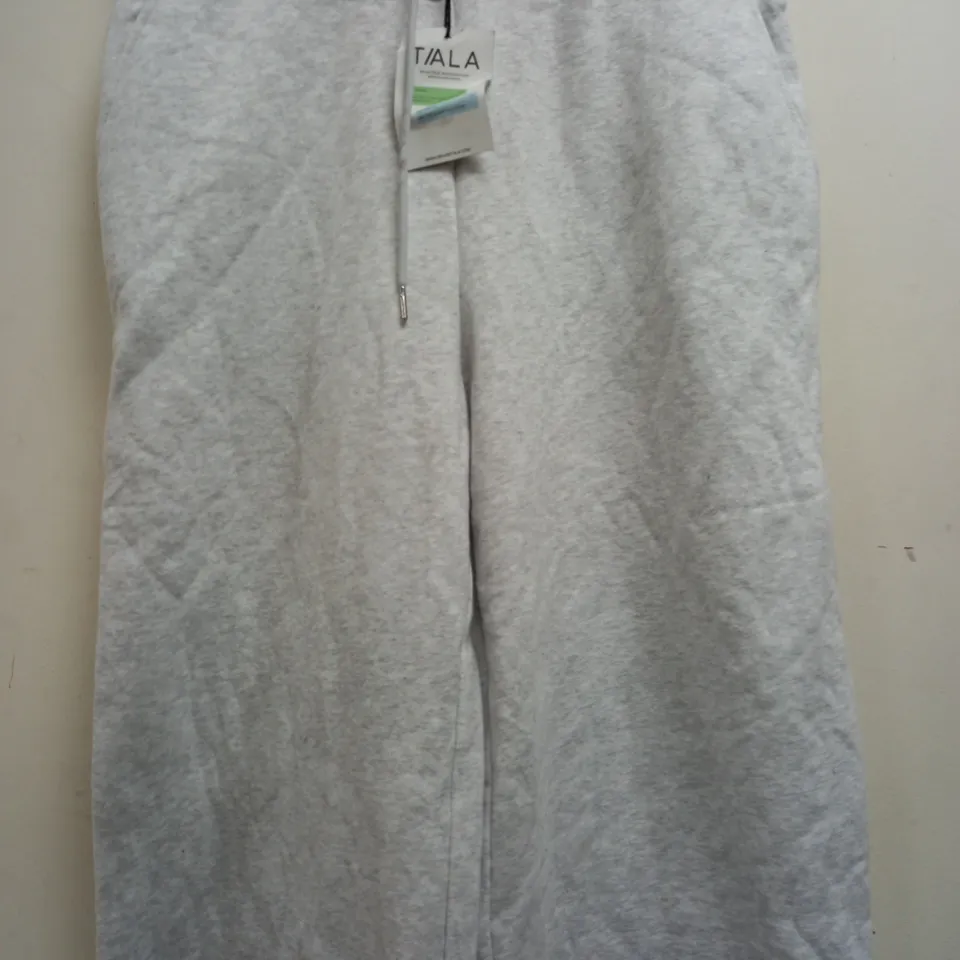 TALA WIDE LEG JOGGERS IN LIGHT GREY - LARGE