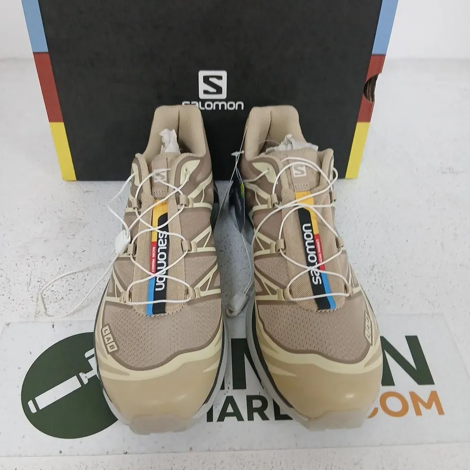 SALOMON XT-6 CLEAR SAFARI HIKING SHOES – UK 11, BOXED
