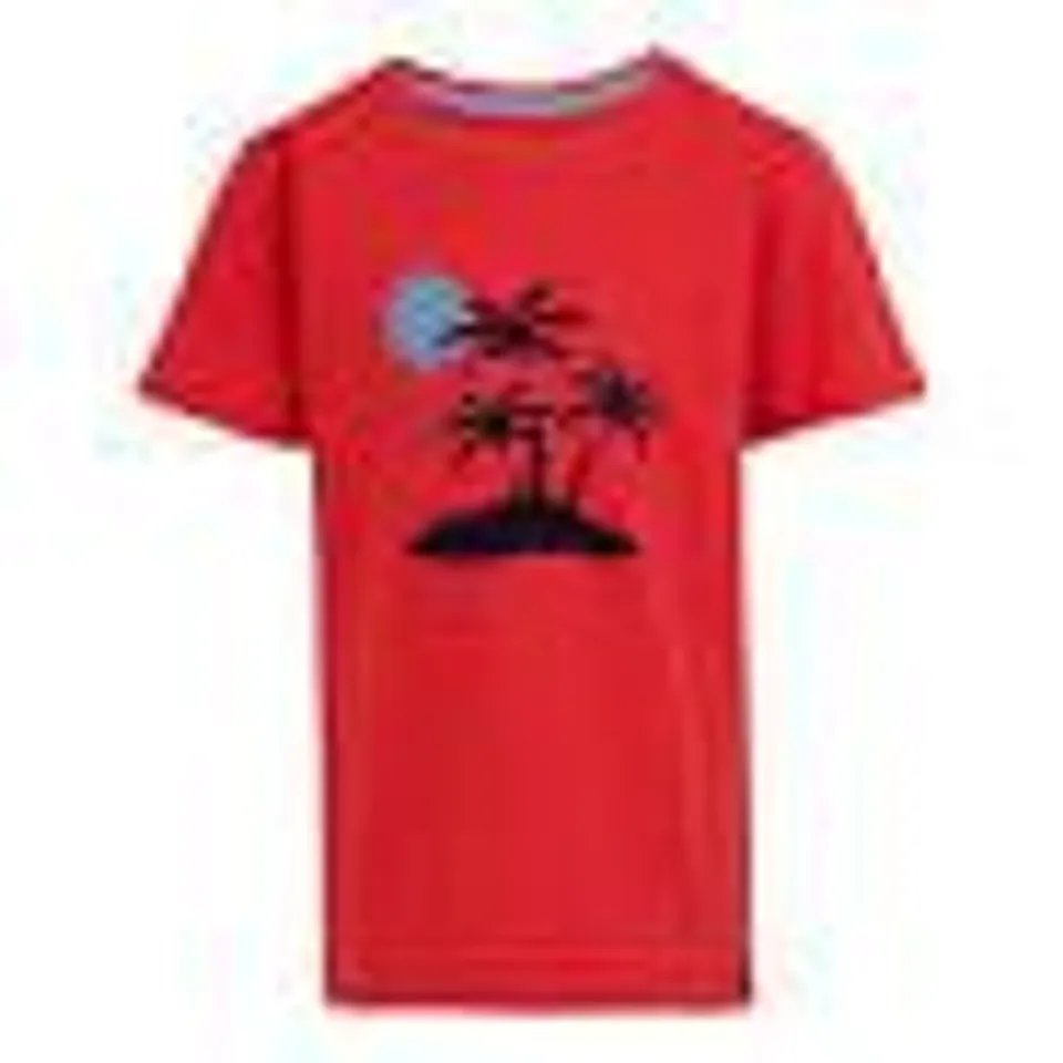 BRAND NEW REGATTA KIDS BOSLEY VII SHORT SLEEVE T-SHIRT IN DANGER RED - 15/16 YEARS
