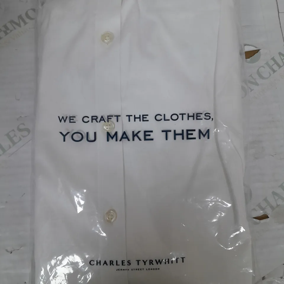 CHARLES TYRWHITT WHITE SHIRT EXTRA SLIM FIT 39/89CM