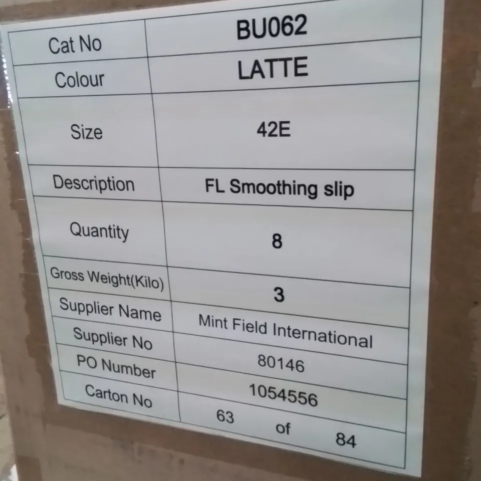 BOXED BRAND NEW APPROXIMATELY 8 FIGLEAVES FL SMOOTHING SLIP BODYSUIT LATTE 42E