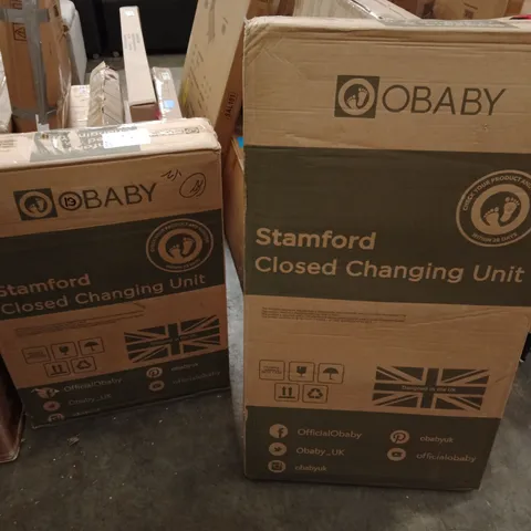 BOXED STAMFORD CLOSED CHANGING UNIT IN GREY (2 BOXES)