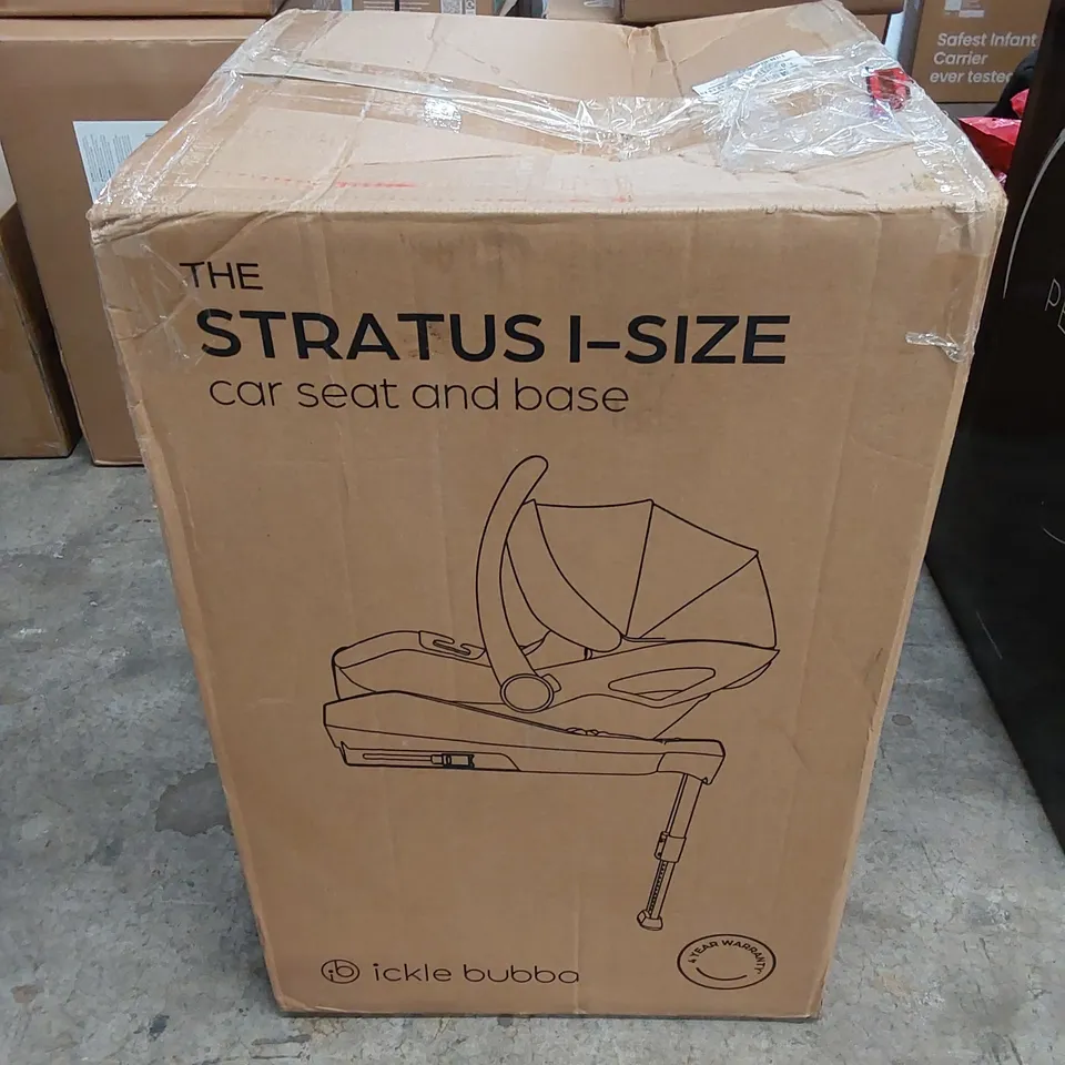 BOXED ICKLE BUBBA THE STATUS I-SIZE CAR SEAT AND BASE - BLACK