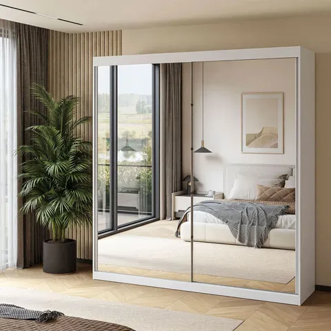 BOXED OHARRA 2-DOOR WARDROBE (4 BOXES)