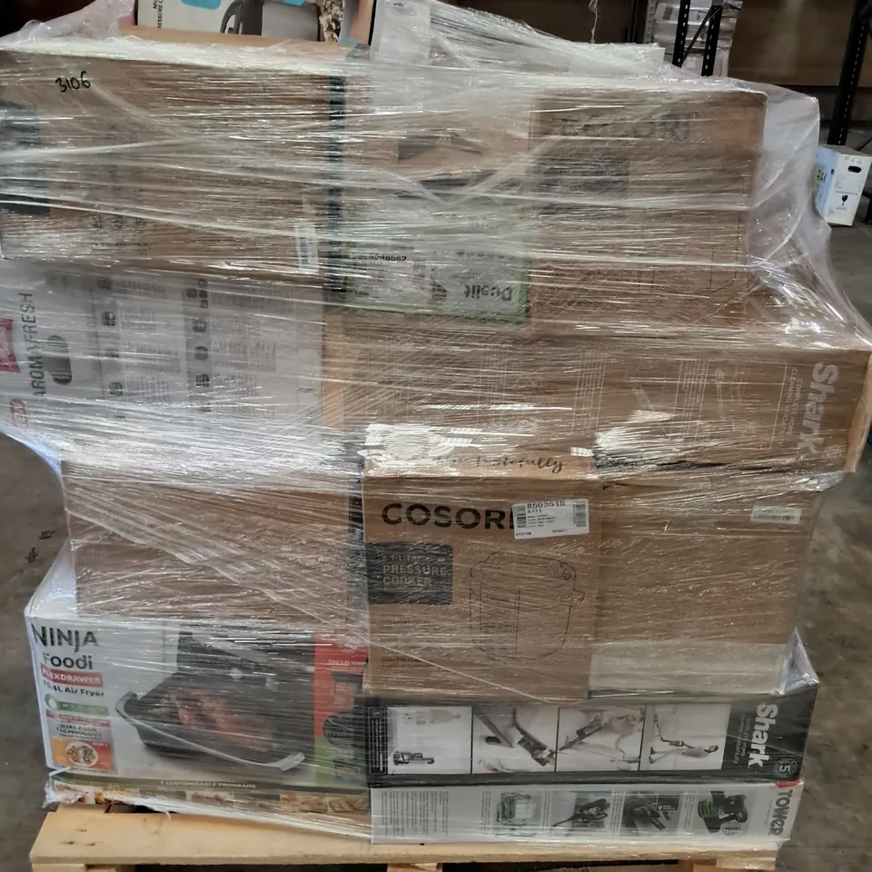 PALLET OF APPROXIMATELY 27 UNPROCESSED RAW RETURN HOUSEHOLD AND ELECTRICAL GOODS TO INCLUDE;