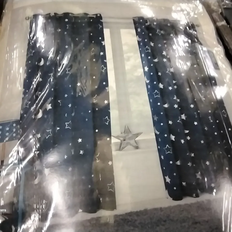 ALBIERO GALAXY EYELET THERMAL CURTAINS 