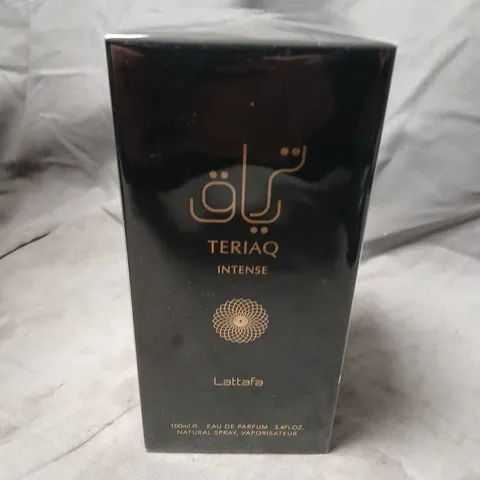 BOXED AND SEALED TERIAQ INTENSE LATTAFA EAU DE PARFUM 100ML