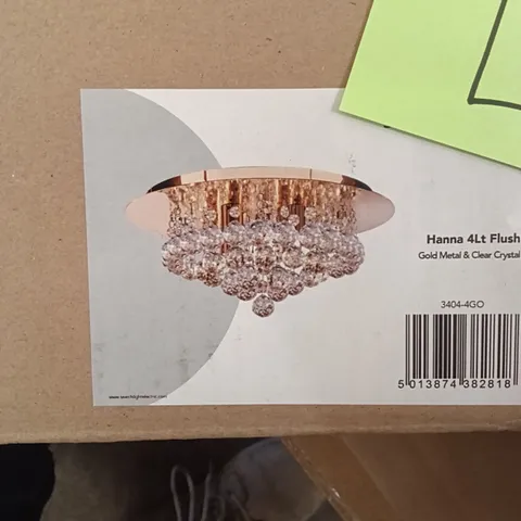 4 LIGHT 35CM FLUSH MOUNT - GOLD