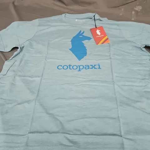 COTOPAXI LLAMA T-SHIRT, SEA SPRAY - UK SIZE MENS XL