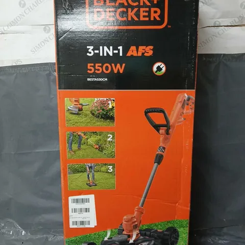 BOXED BLACK & DECKER 550W 3 IN 1 MOWER DECK/STRIMMER - COLLECTION ONLY