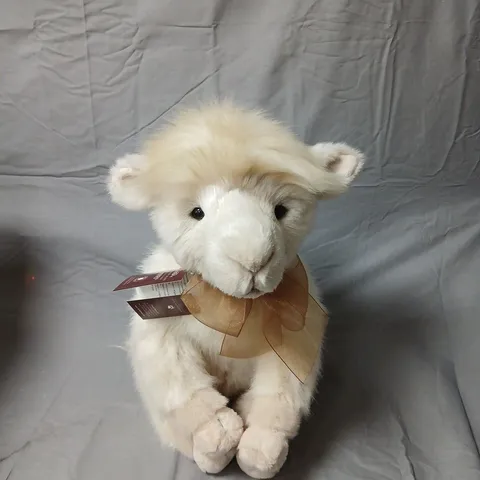 CHARLIEBEAR Trample Plush Toy – Cream Fur with Ribbon