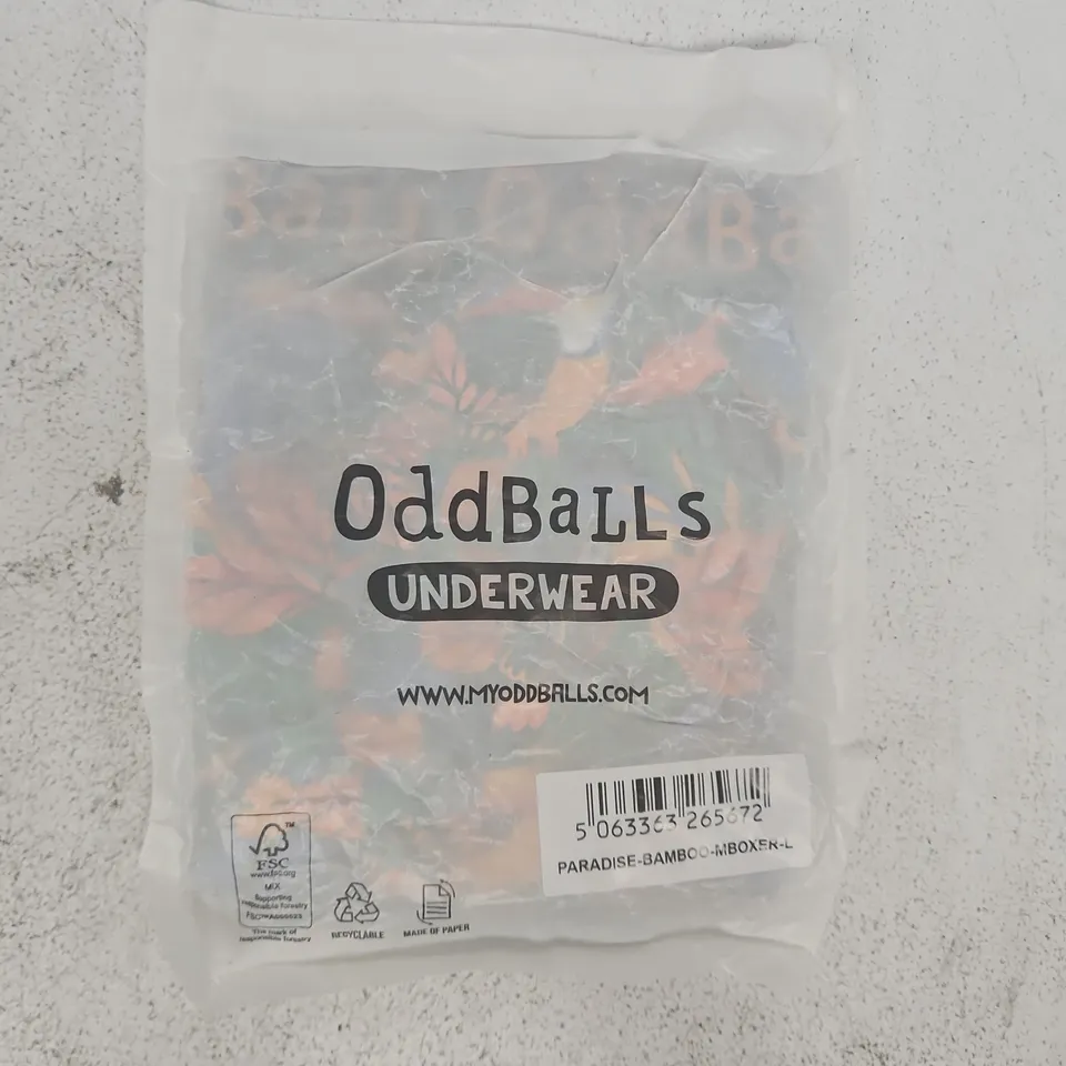 ODDBALLS PARADISE BAMBOO BOXER BRIEF SIZE LARGE