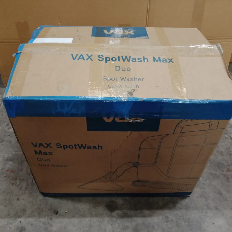 VAX SPOTWASH MAX DUO - CARPET & UPHOLSTERY CLEANER (CDSW-MSXD) - BOXED