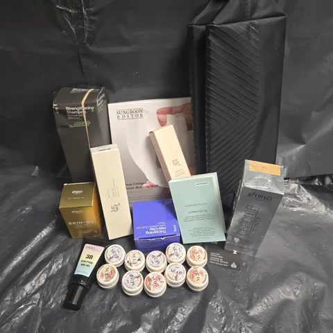 APPROXIMATEY 20 ASSORTED HEALTH AND BEAUTY PRODUCTS TO INCLUDE - BEAUTY OF JOSEON REVIVE EYE SERUM - NAIL SCULPTING GEL - BPERFECT CHROMA COVER SOFT FILTER LUMINOUS FOUNDATION IN C3 - ETC