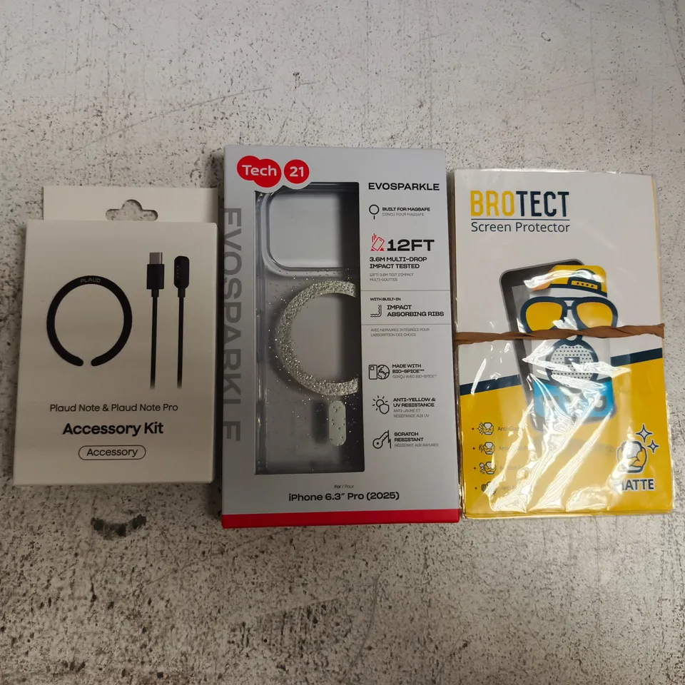 APPROXIMATELY 10 ASSORTED HOUSEHOLD ITEMS TO INCLUDE SCREEN PROTECTORS, ACCESSORY KIT
