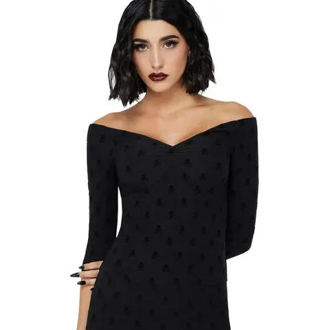 BRAND NEW BAGGED KILLSTAR - MIDNIGHT MISFITS - BLACK WOMEN'S 3/4 SLEEVE T-SHIRT (TOP)  SIZE XXL
