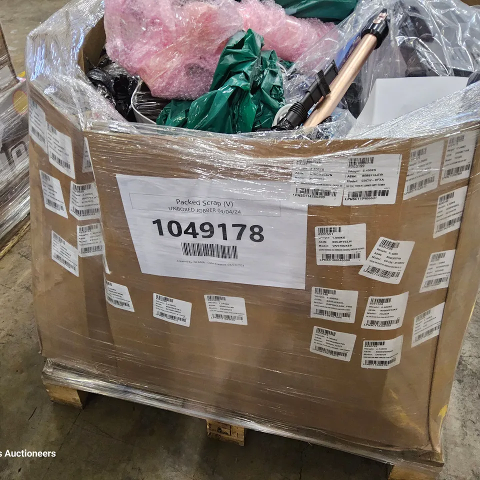 PALLET OF APPROXIMATELY 26 UNPROCESSED RAW RETURN HOUSEHOLD AND ELECTRICAL GOODS TO INCLUDE;