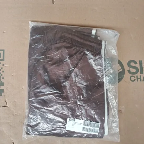 BAGGED ADIDAS ORIGINALS WIDE LEG SATIN JOGGERS IN BROWN SIZE UK 8