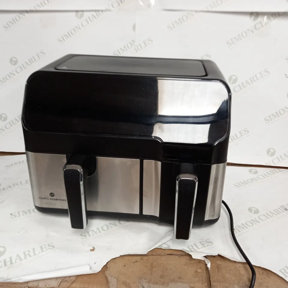 COOK'S ESSENTIALS 7.7L DUAL AIR FRYER, BLACK
