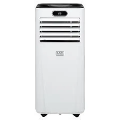 BOXED BLACK & DECKER 9000 BTU PORTABLE 3-IN-1 SMART AIR CONDITIONER, DEHUMIDIFIER, COOLING FAN, 24 HOUR TIMER, REMOTE CONTROL, WHITE, 1005W, BXAC40025GB 