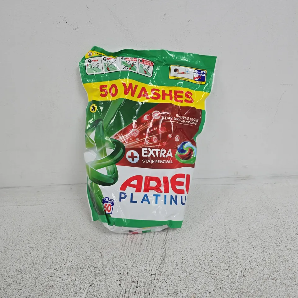 ARIEL PLATINUM LAUNDRY DETERGENT 50 WASHES PODS (UK PACKAGED)