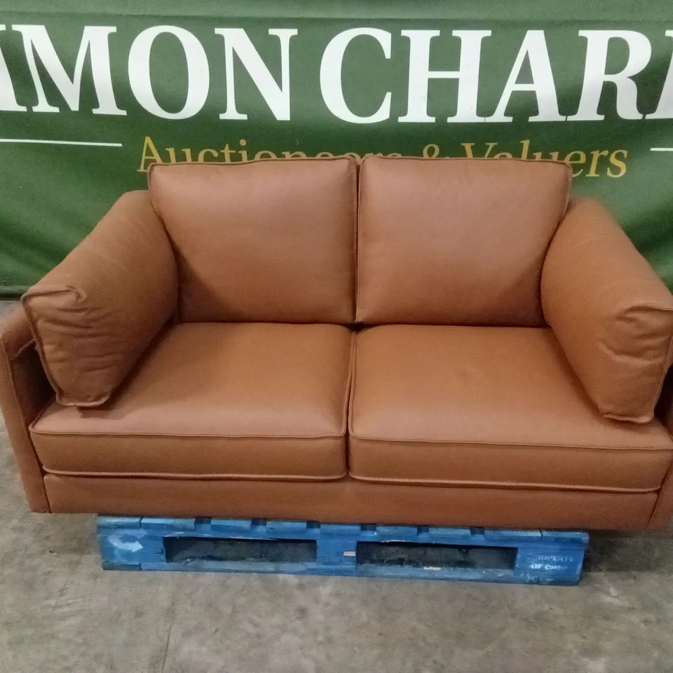 SASHA 2 SEATER LEATHER/FAUX LEATHER SOFA RRP £999