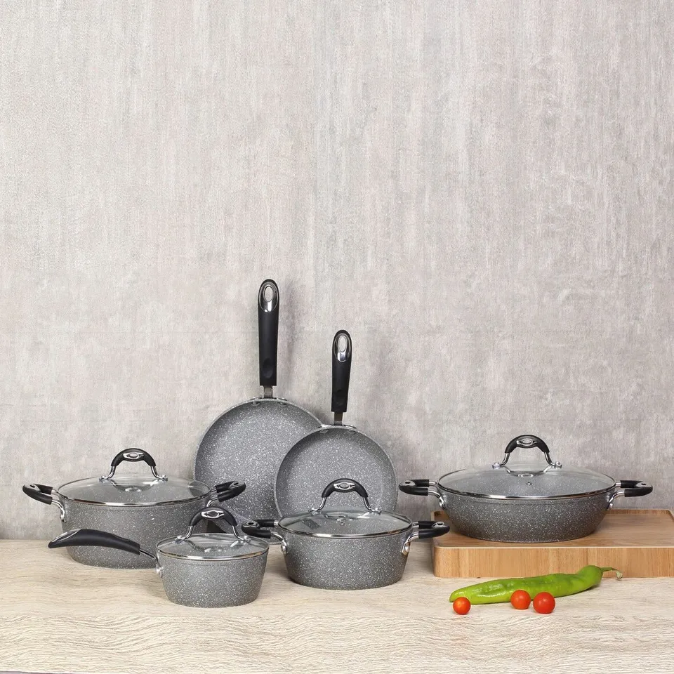 BOXED GRIMALDI GRANITE 10PIECE COOKWARE SET
