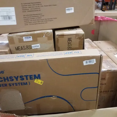 PALLET CONTAINING ASSORTED PRODUCTS INCLUDING SHOWER SYSTEM, LED CEILING FAN LIGHT & CLOTHES DRYING RACK