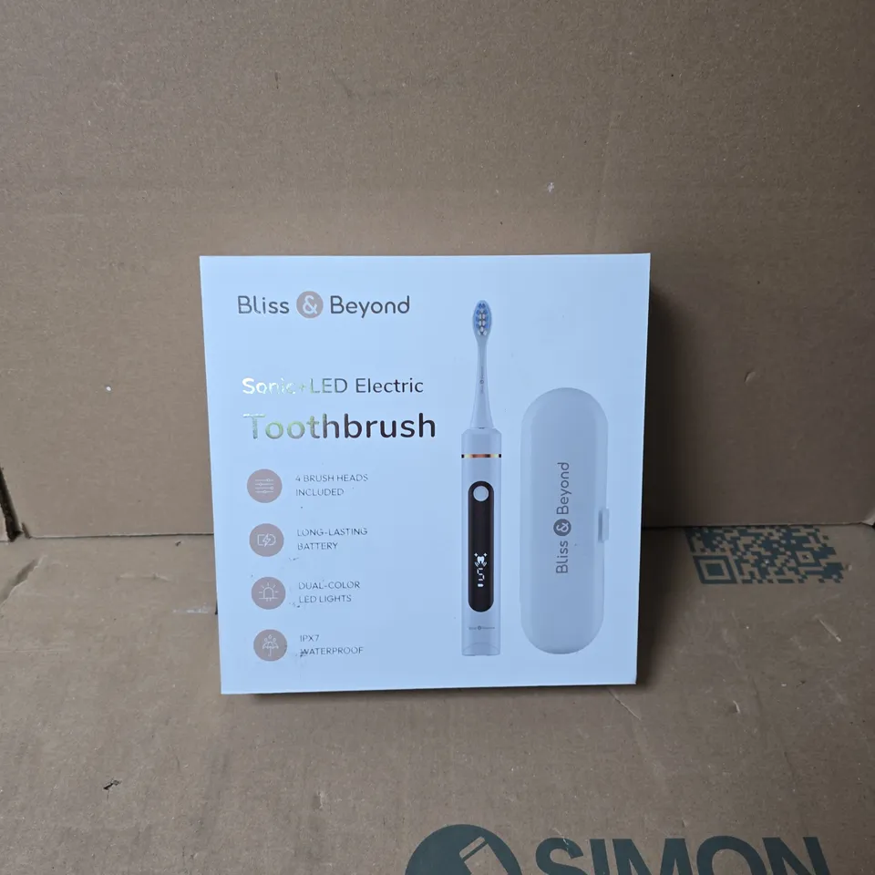 BLISS & BEYOND SONIC LED ELECTRIC TOOTHBRUSH 