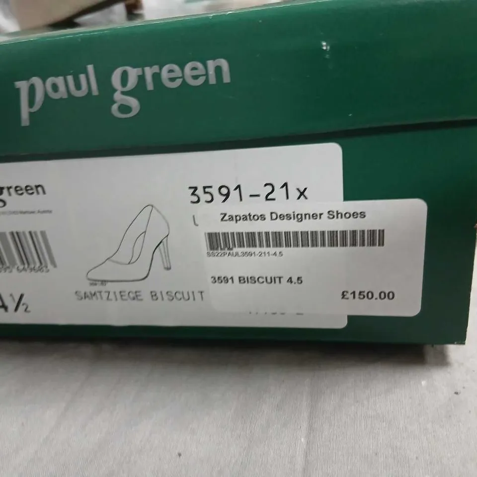 PAUL GREEN BEIGE SUEDE HIGH HEELS – UK 4.5 (EU 37)