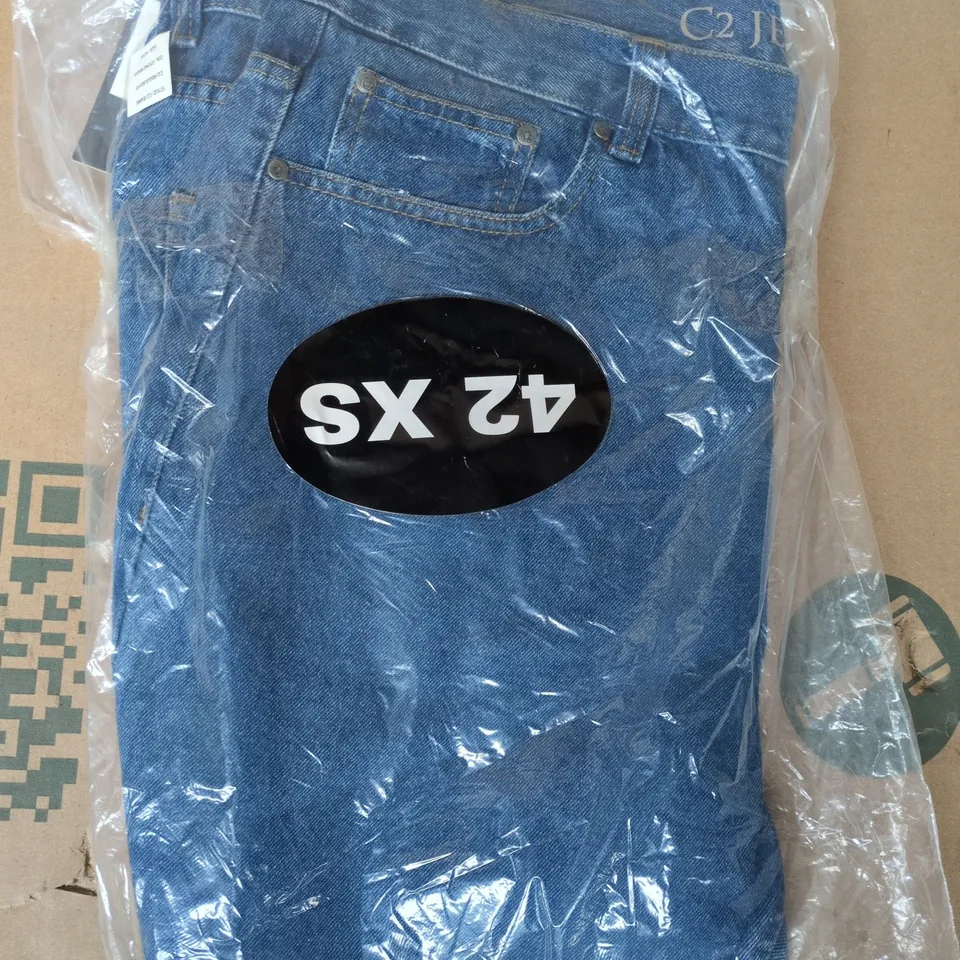 BAGGED C2 REGULAR FIT JEANS IN BLUE SIZE 42XS