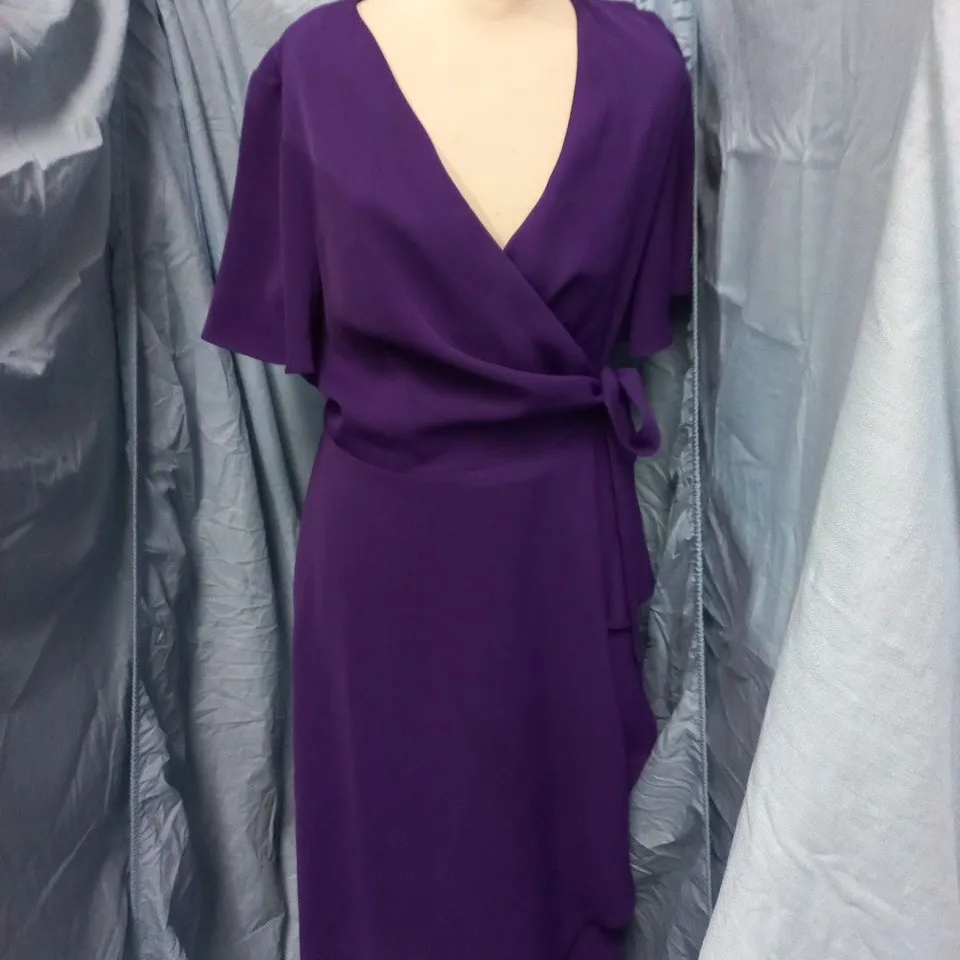 PHASE EIGHT PURPLE WRAP DRESS – UK 18