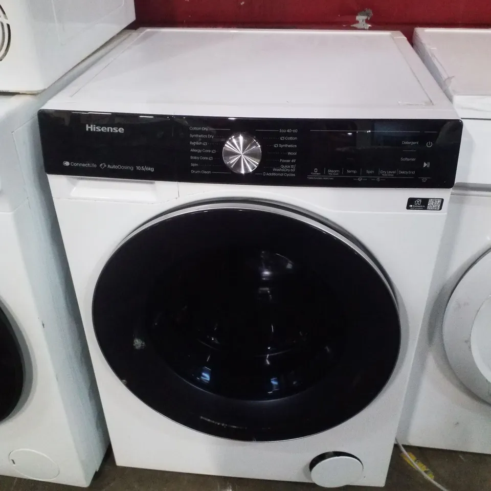 HISENSE 5S SERIES WF5S1245BW 12KG WASHING MACHINE WITH 1400 RPM - WHITE - A RATED