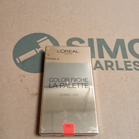 BOX OF APPROXIMATELY 25 L'OREAL COLOUR RICHE LA PALETTE LIPSTICK PALETTES RED