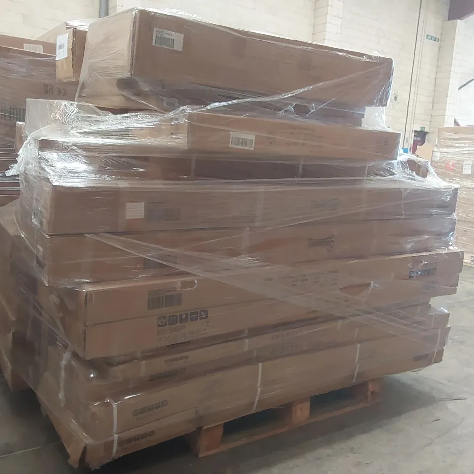 PALLET CONTAINING A VERY LARGE QUANTITY OF ASSORTED DESIGNER FURNITURE PARTS INCLUDING: WARDROBE PARTS, GARDEN SHED PARTS ECT