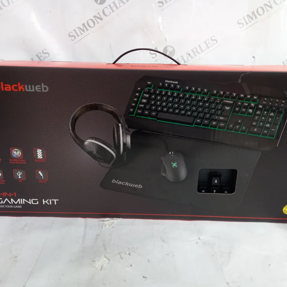 BOXED BLACKWEB 4 IN 1 GAMING KIT