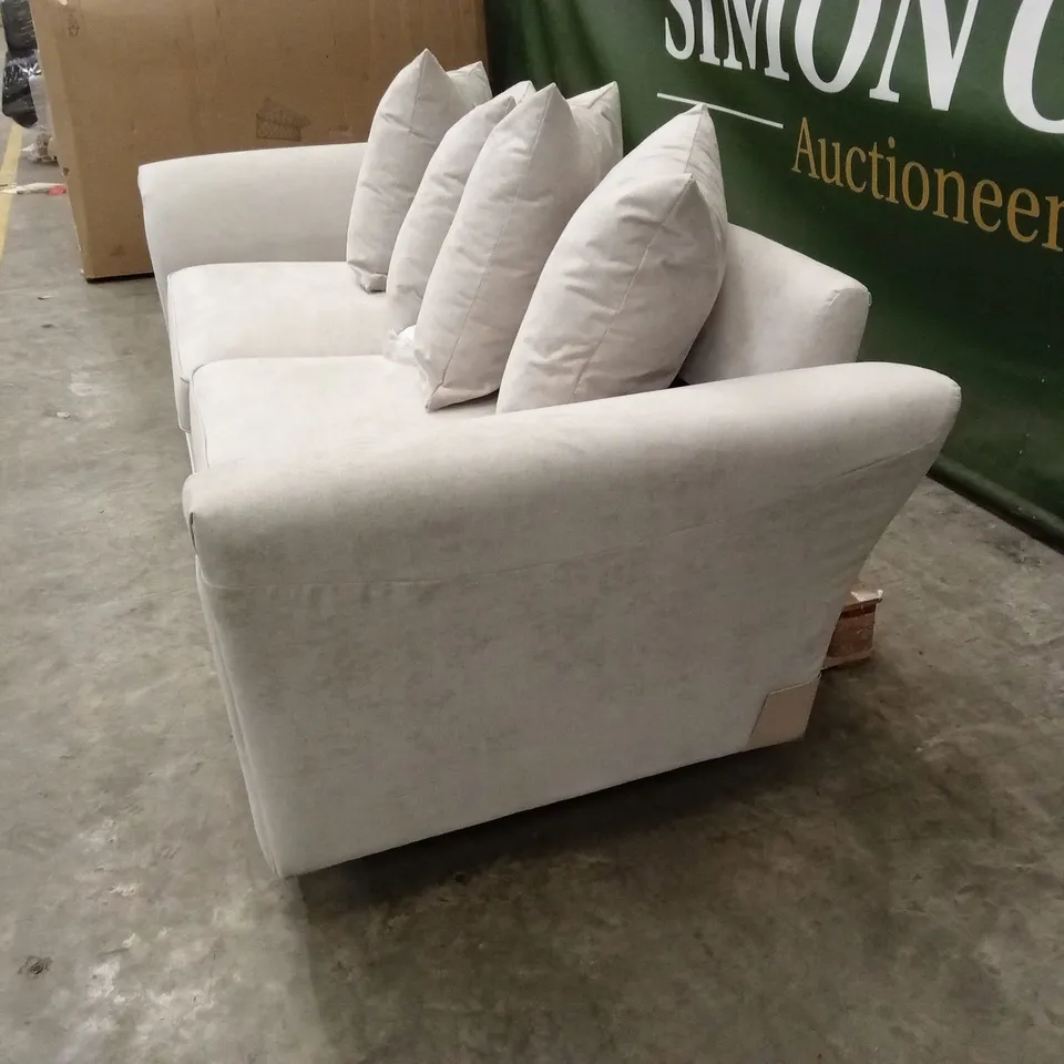 DURY FABRIC 3 SEATER SCATTER BACK SOFA - NATURAL RRP £499