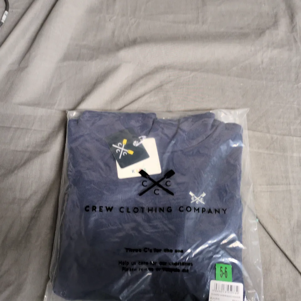 CREW CLOTHING COMPANY X-OARS OVERHEAD HOODIE – KIDS, NAVY, UK 5-6