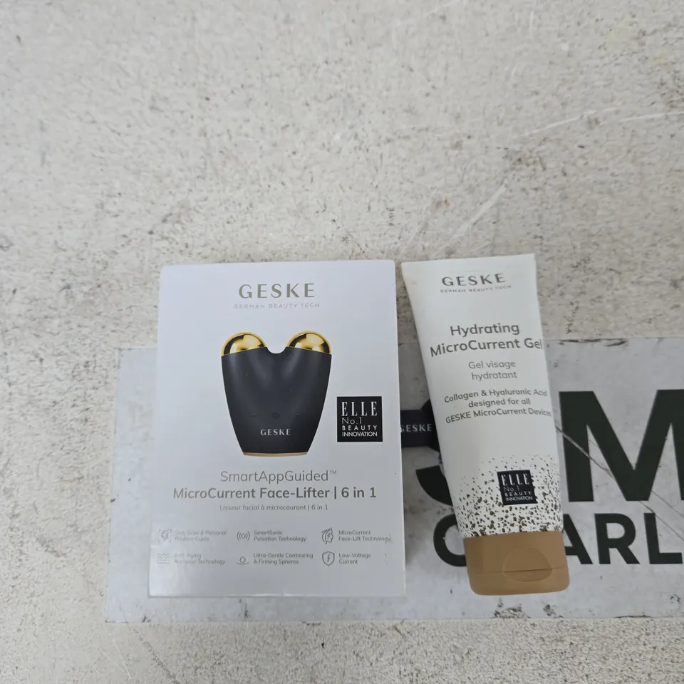 GESKE SMARTAPPGUIDED MICROCURRENT FACE-LIFTER 6-IN-1 WITH HYDRATING GEL